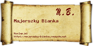 Majerszky Bianka névjegykártya